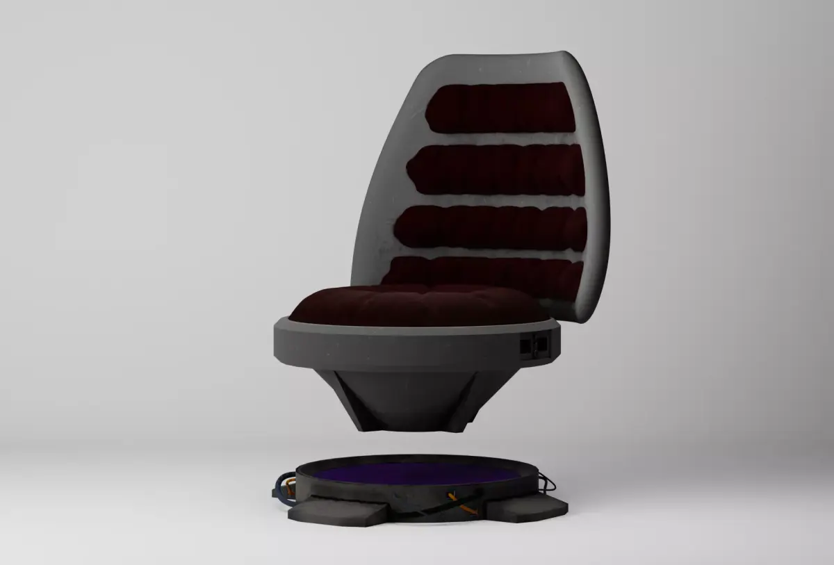 Sci Fi Levitating Chair Low-poly 3D model purchase