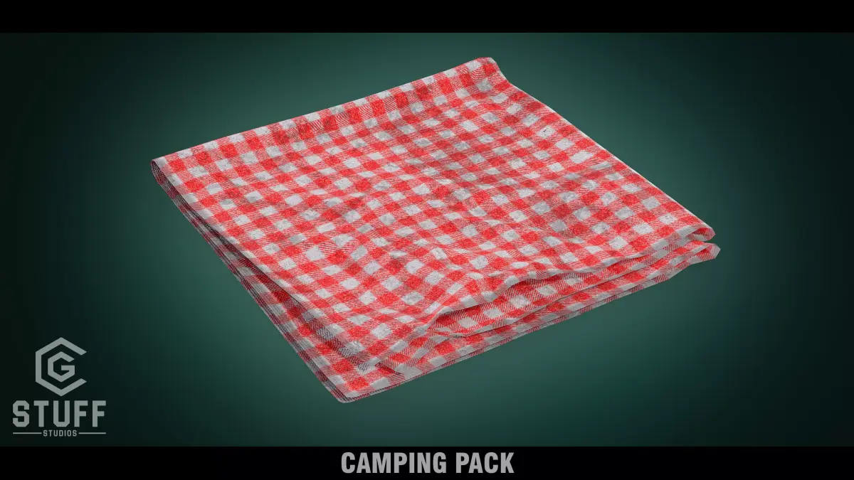 Picnic Cloth Low-poly 3D model