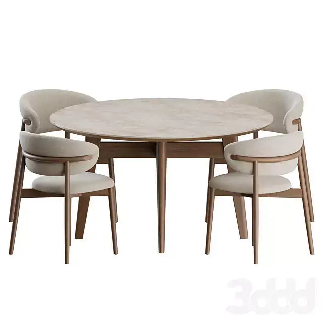 Oleandro chair with table 3D model