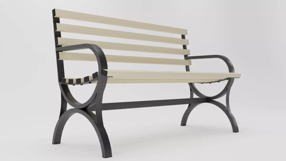 Park Bench Model 3D model