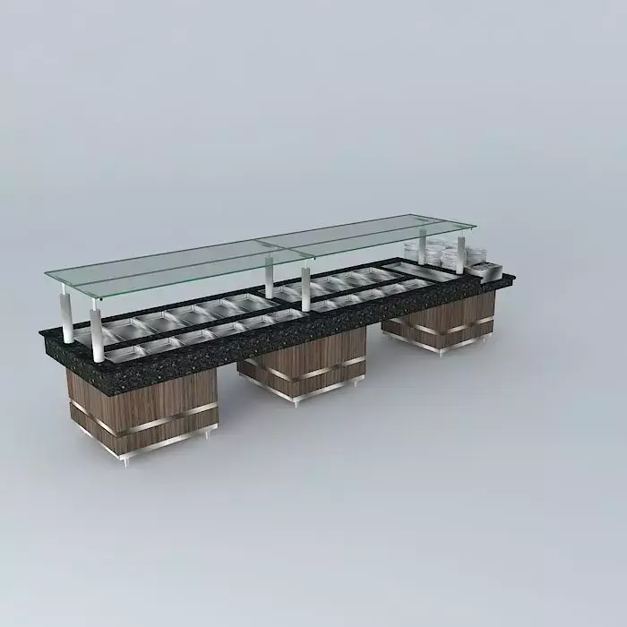 Kit011A Mesa Self Service por Alex Marques Free 3D model