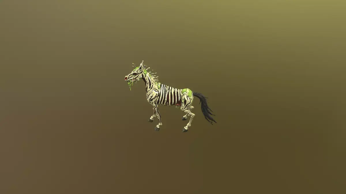 Low Poly Stylized Radioactive Waste Beast - Mount - PBR Low-poly 3D model