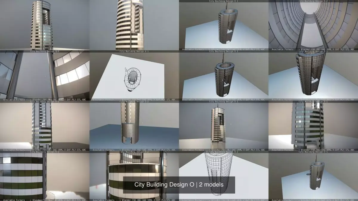 City Building Design O 3D Model Pack purchase