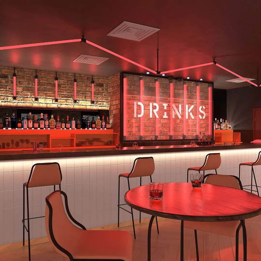 Modern Bar Interior Design 3D model