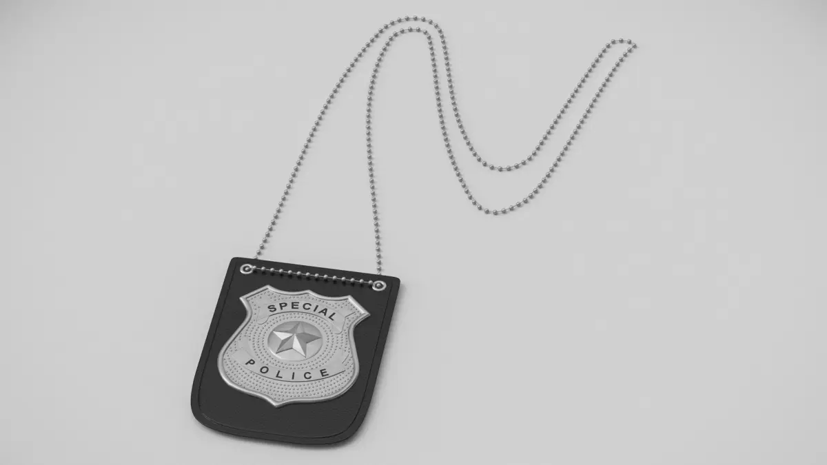 Police Badge 01 3D model