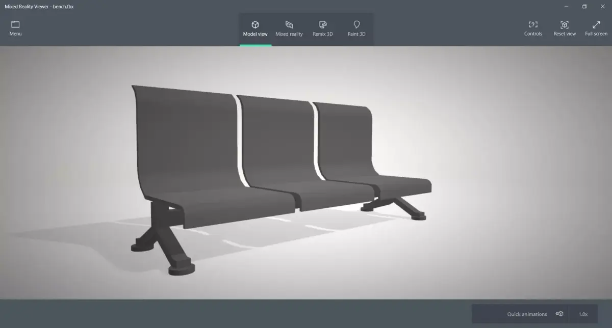 metal rusted bench Free low-poly 3D model