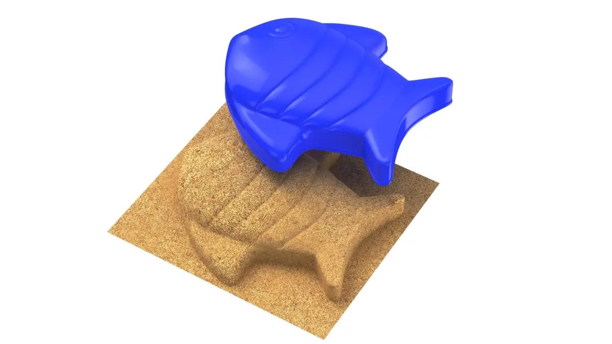 Detailed Fish Sand Toy 3D model