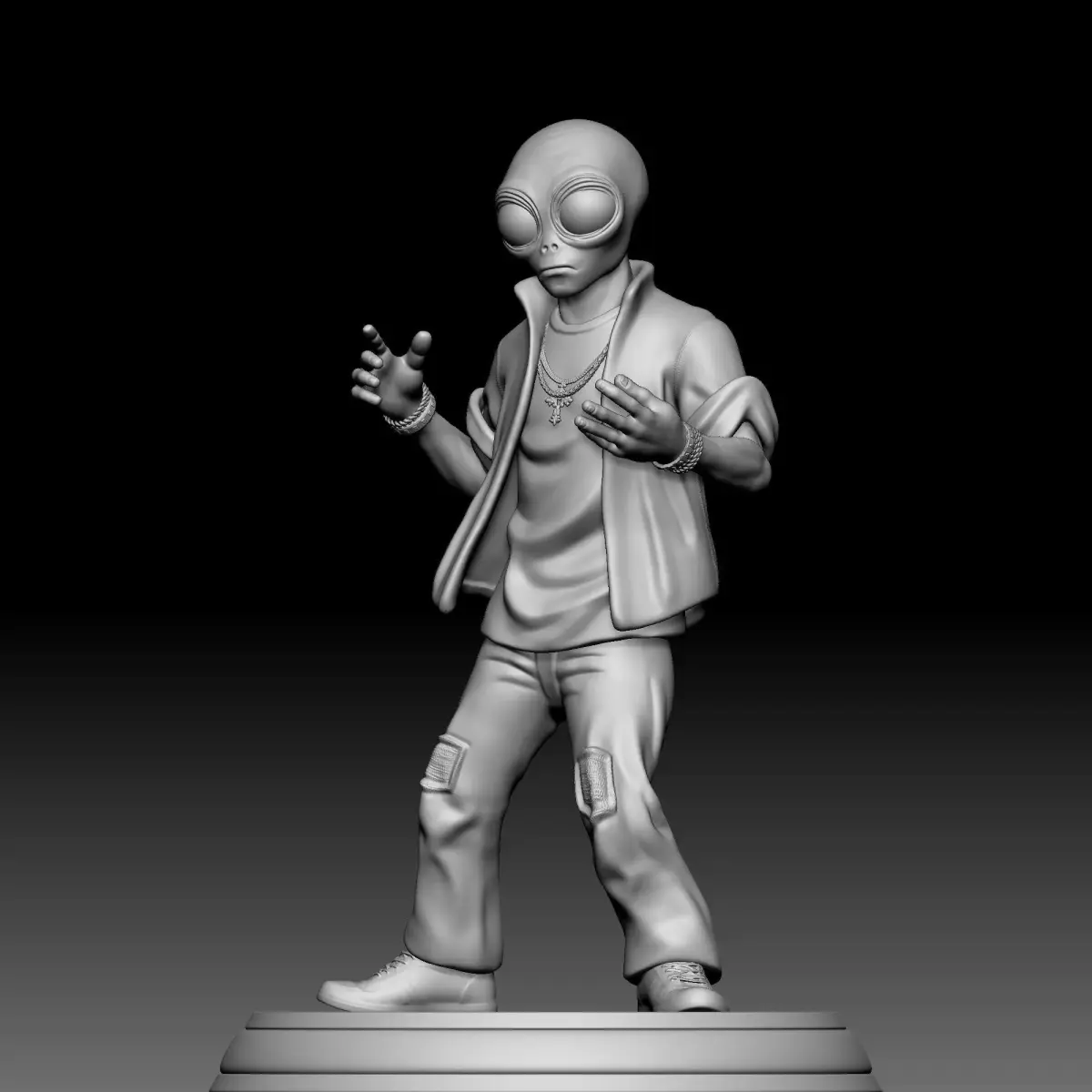 Alien Statue - 0330 3D print model