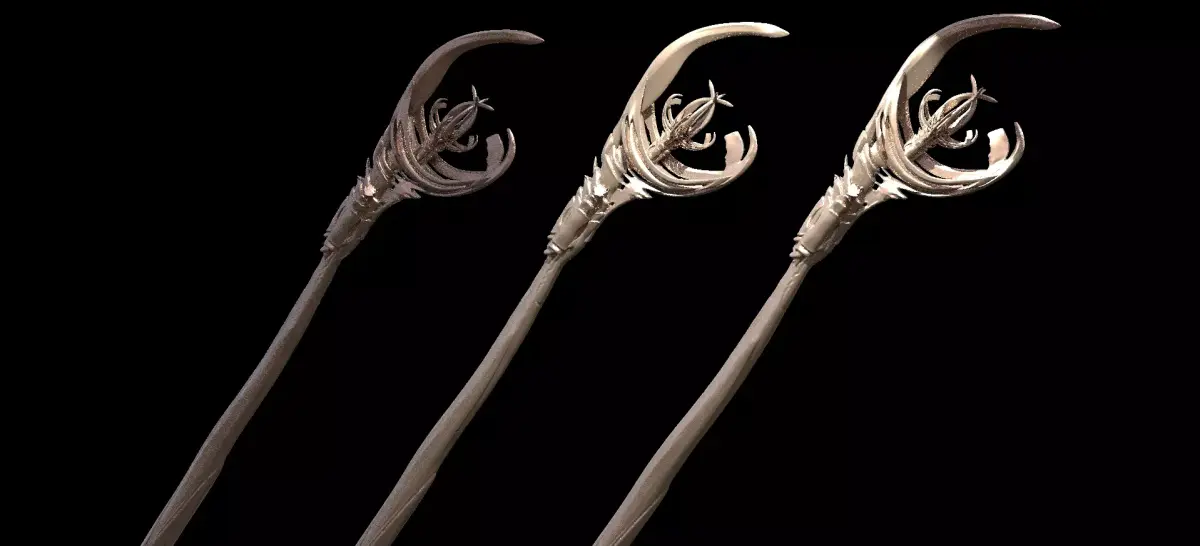 Anubis staff 3  3D model