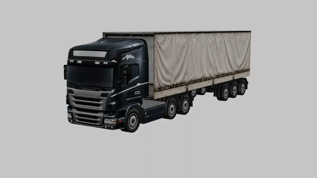 Cargo Semi Truck 3D Model 08 Low-poly 3D model