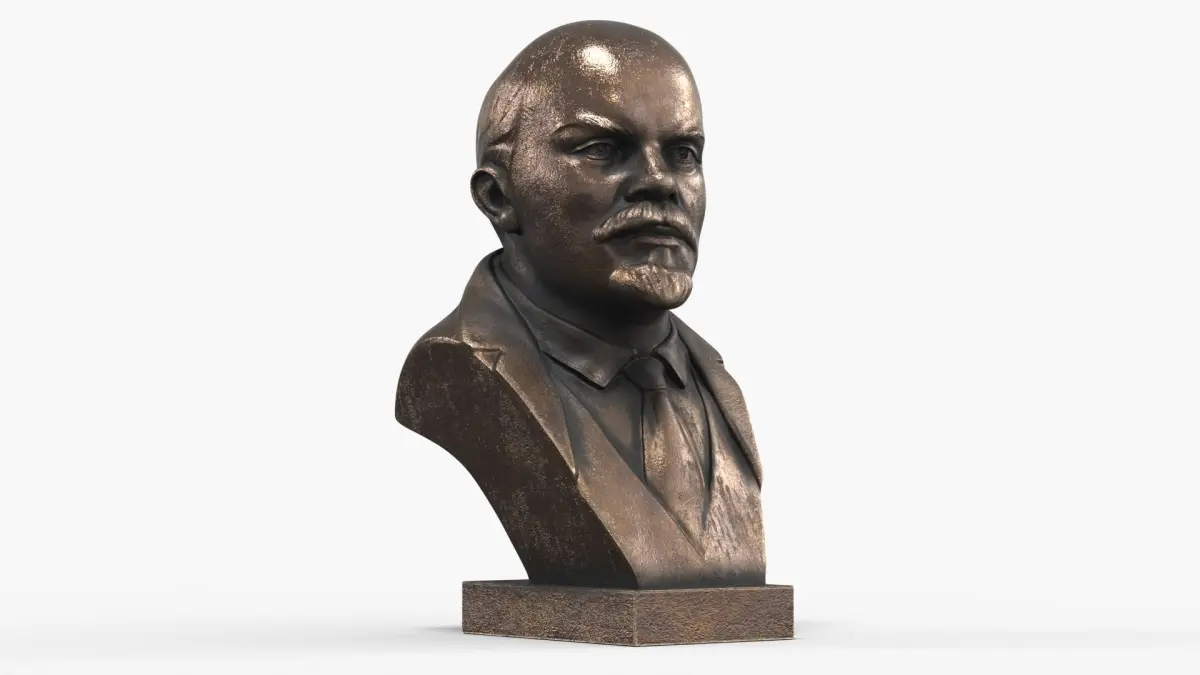 Bust of Lenin Soviet Revolutionary Bronze 3D model