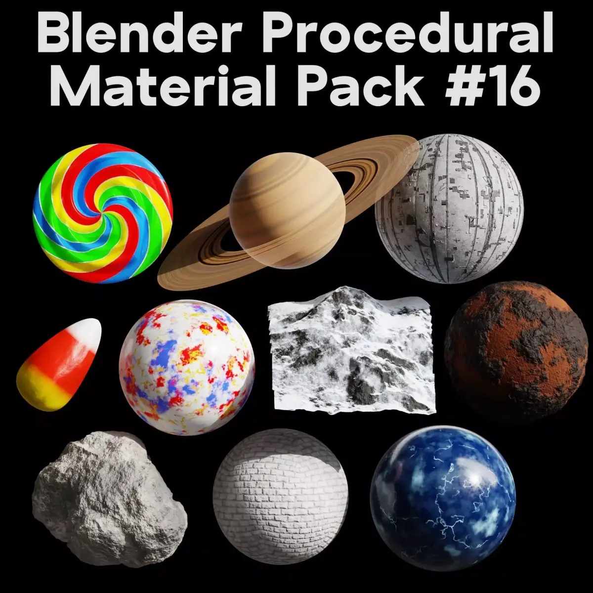 Blender Procedural Material Pack 16 Texture