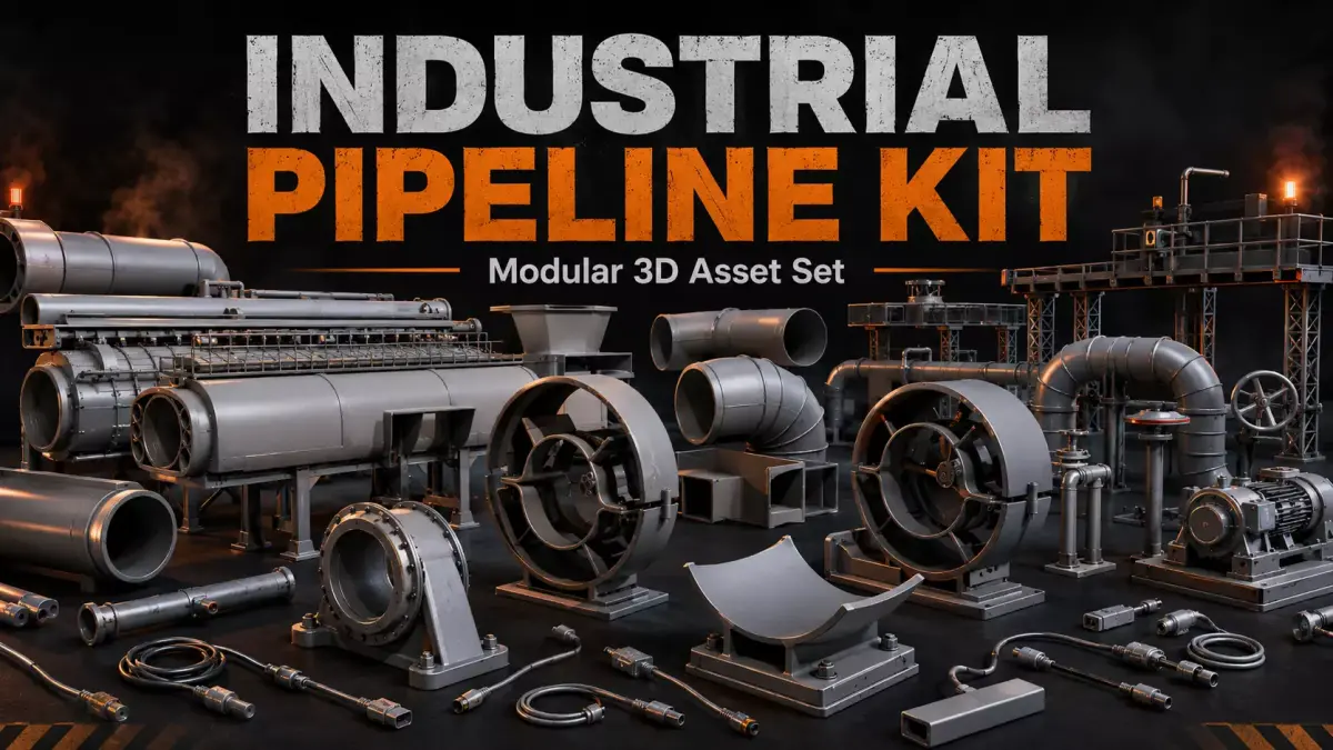 Ultimate Industrial Pipeline Cable  Connector Kit  3D model