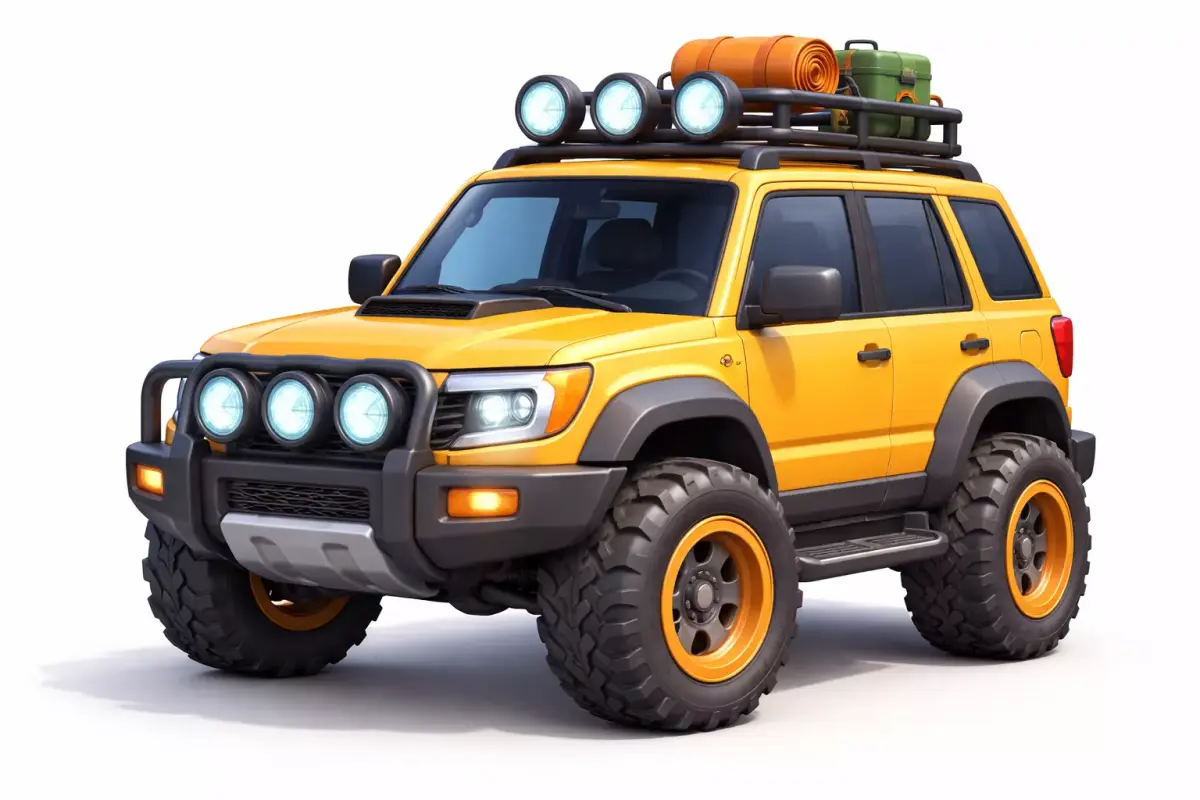 Stylized Off-Road SUV 3D Model  Adventure Vehicle  3D print model purchase