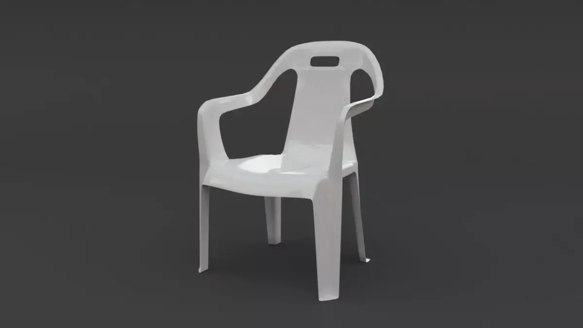 Plastic chair Free 3D model