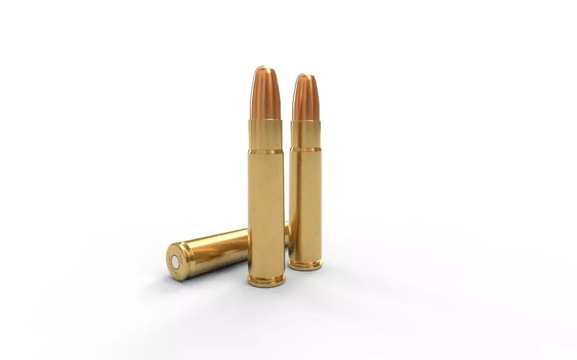 356 Winchester Ammo Low-poly 3D model