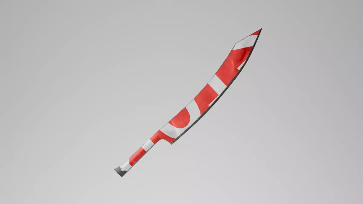 Stop Sign Machete 3D model