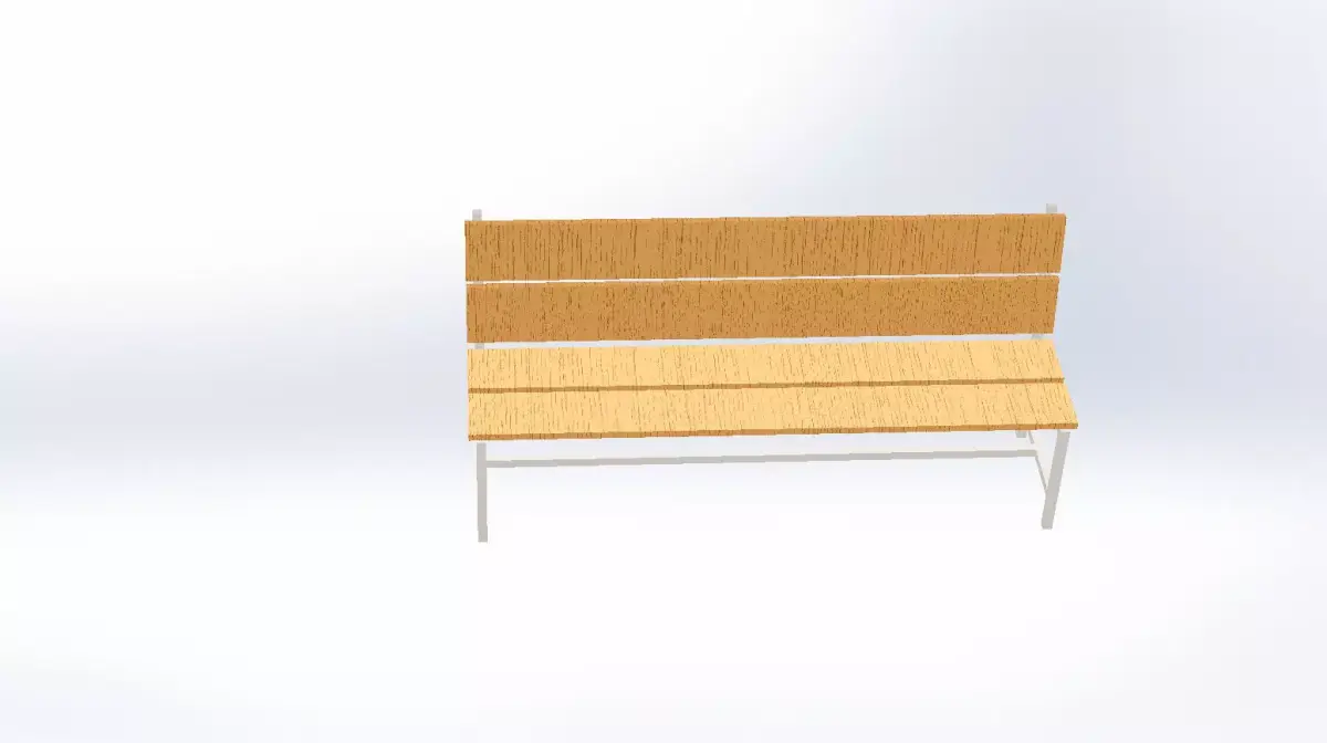 Bench wooden 3D model shop