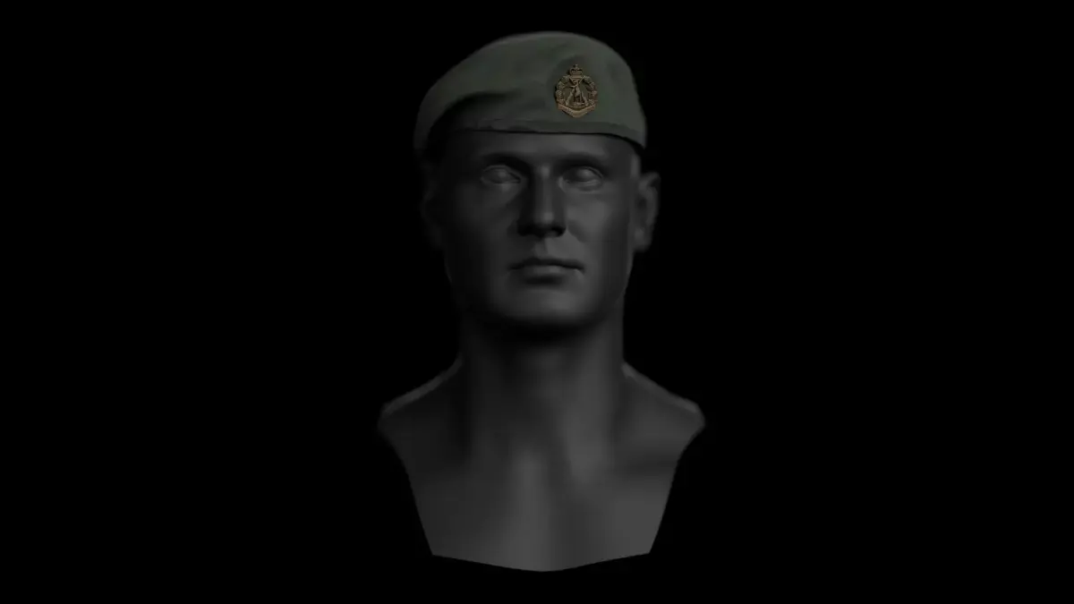 Australian Army RAR Beret Game Ready Low Poly Low-poly 3D model