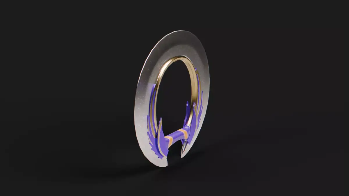 Stylized Magical Chakram Low-poly 3D model