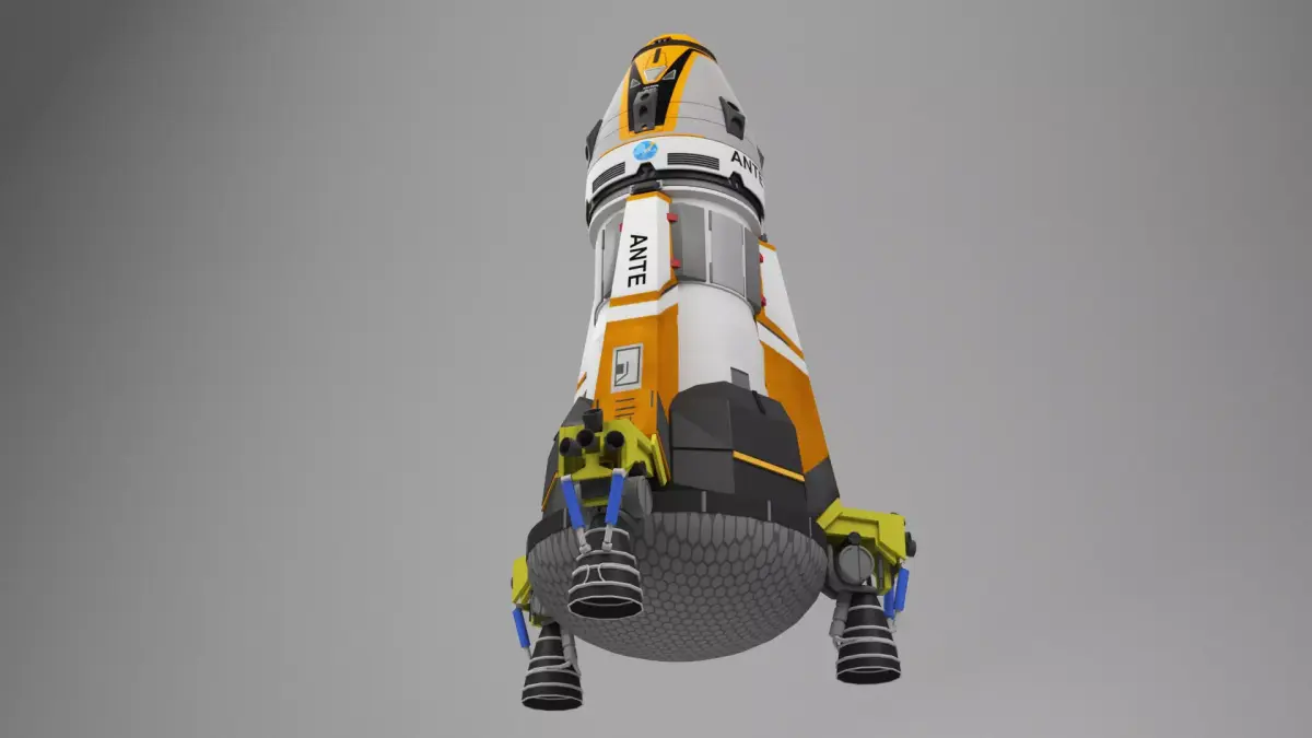 3D Spaceship Low-poly 3D model purchase