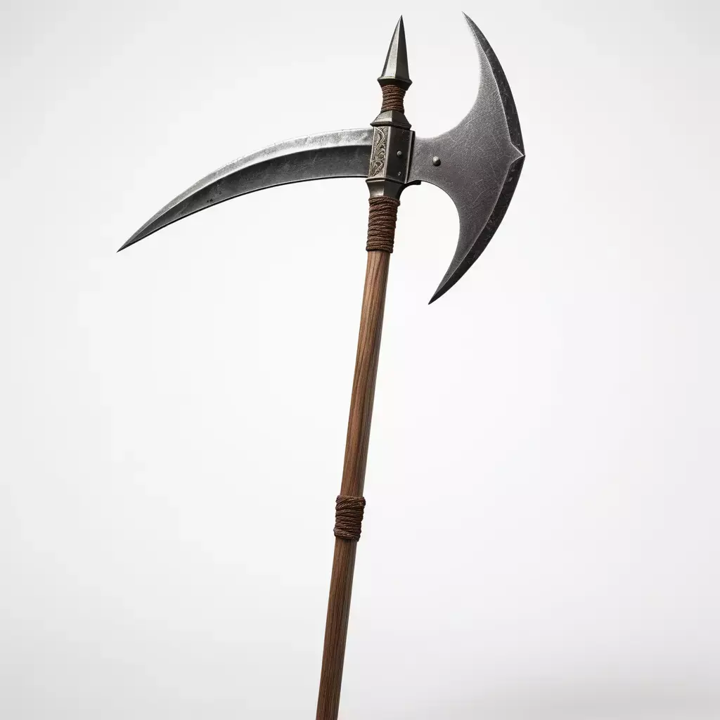 Medieval Fantasy Polearm Halberd Scythe 3D model