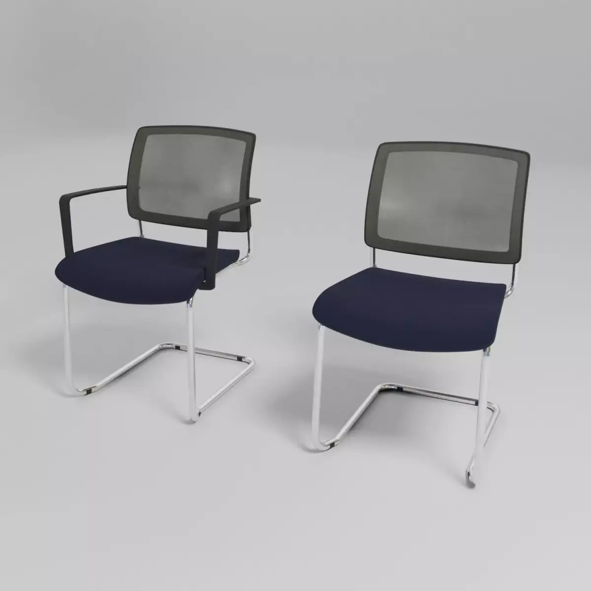 GAYA - Cantilever upholstered chair - Free 3D model