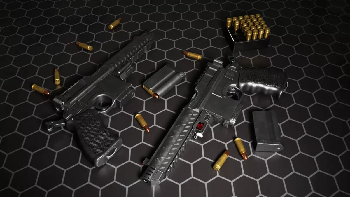 Cyberpunk Mauser C96 Low-poly 3D model
