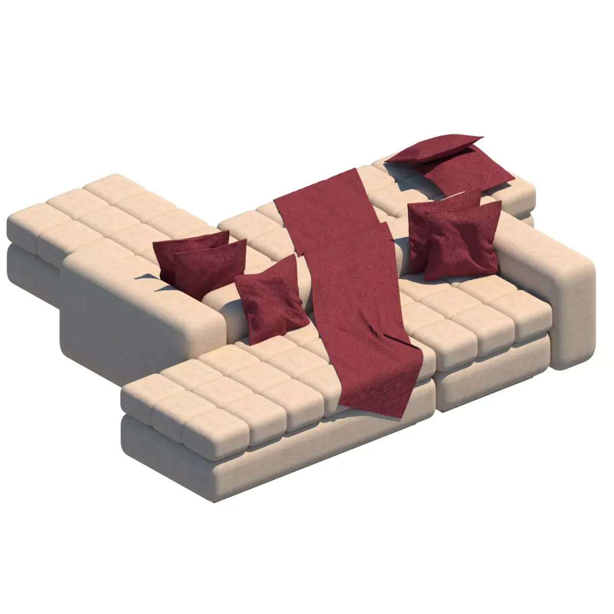 family sofa - Livingroom sofa - comfortable Free 3D model