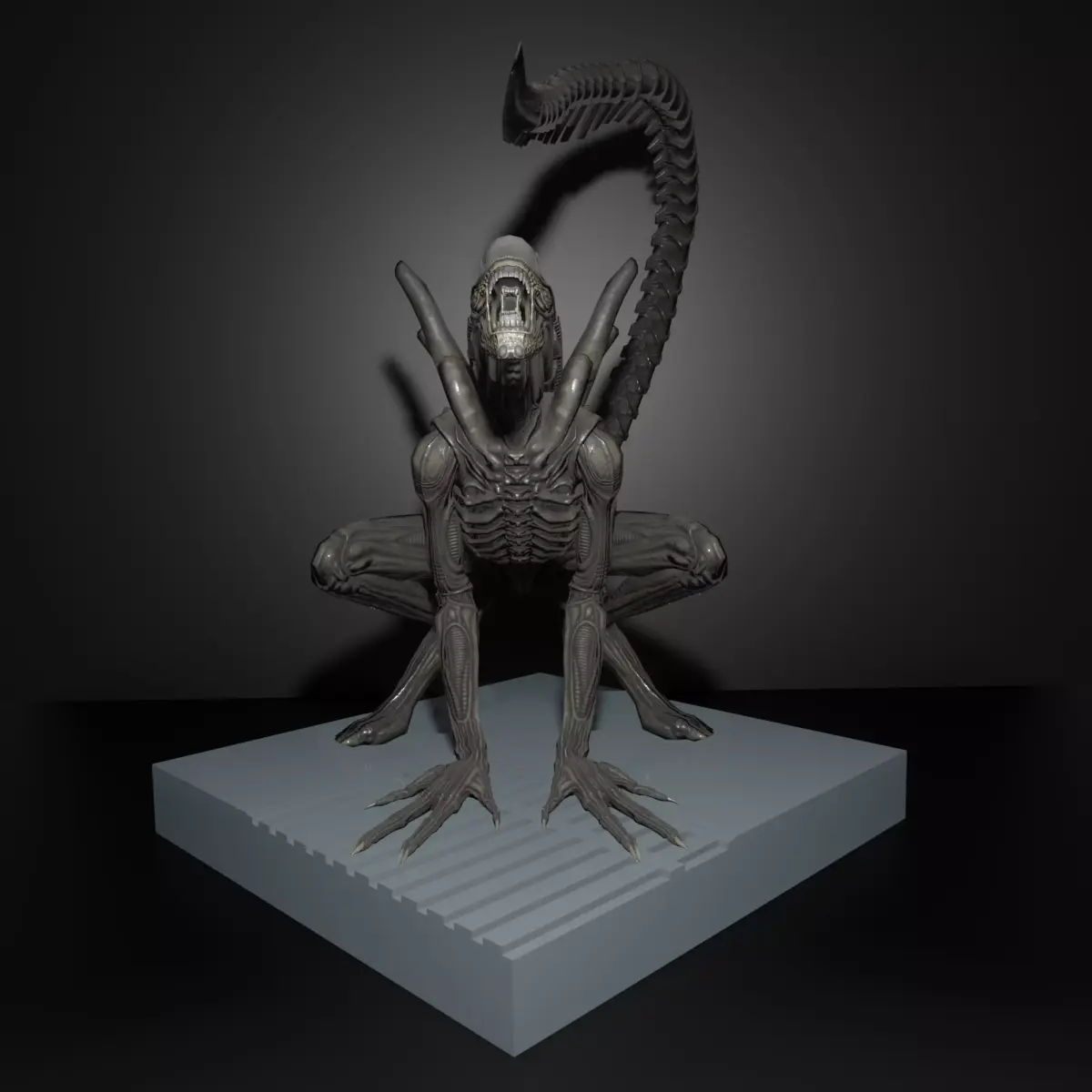 Alien statue 3D print model buy