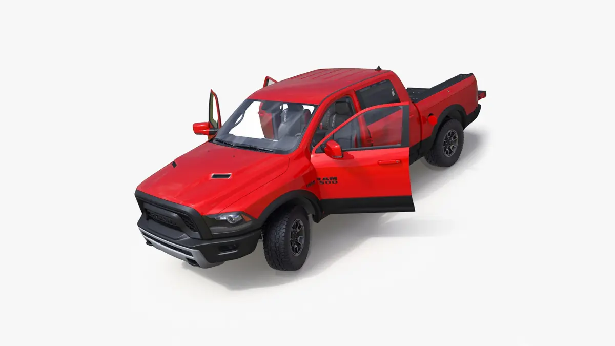 Dodge Ram 1500 Pickup Truck Rigged for Cinema 4D 3D model