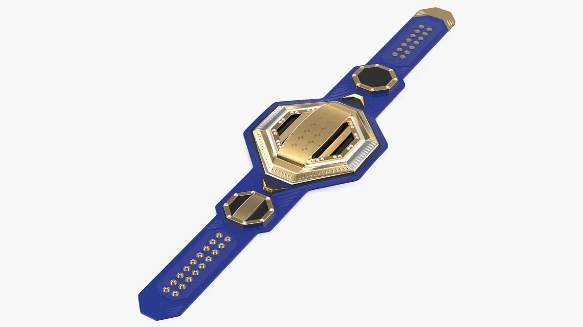 Gold Championship Belt Lies on Floor 3D model