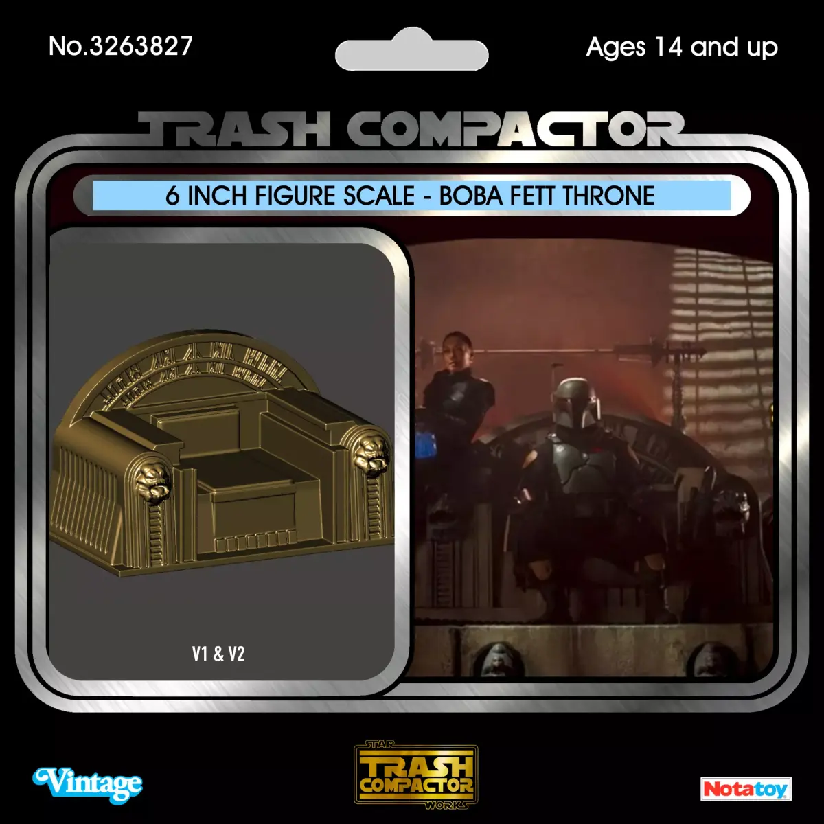 Star Wars Inspired Boba Fett Jabba Palace Throne 6 inch Scale 3D print model purchase