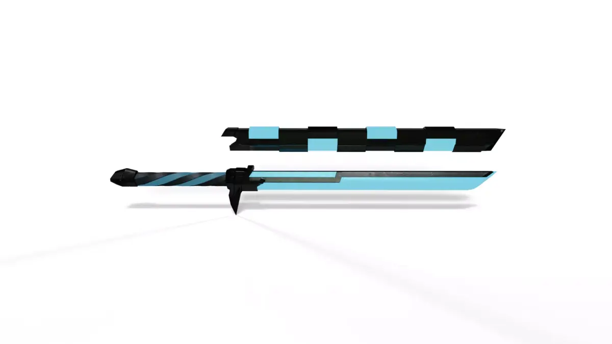 Futuristic Sword - Wakizashi Low-poly 3D model