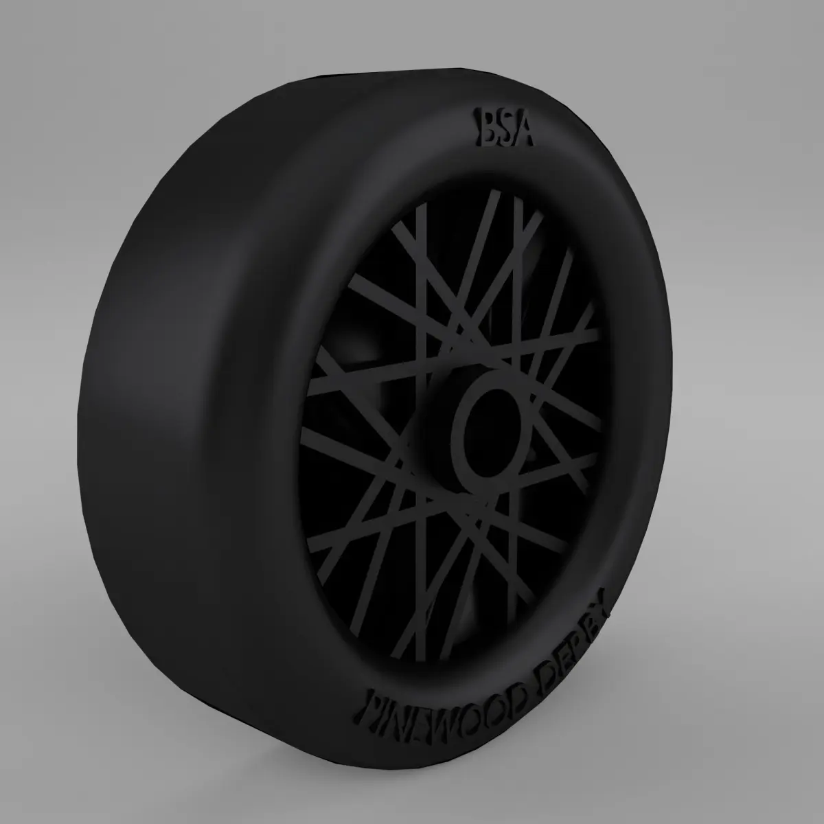 Pinewood Derby Wheel Low-poly 3D model