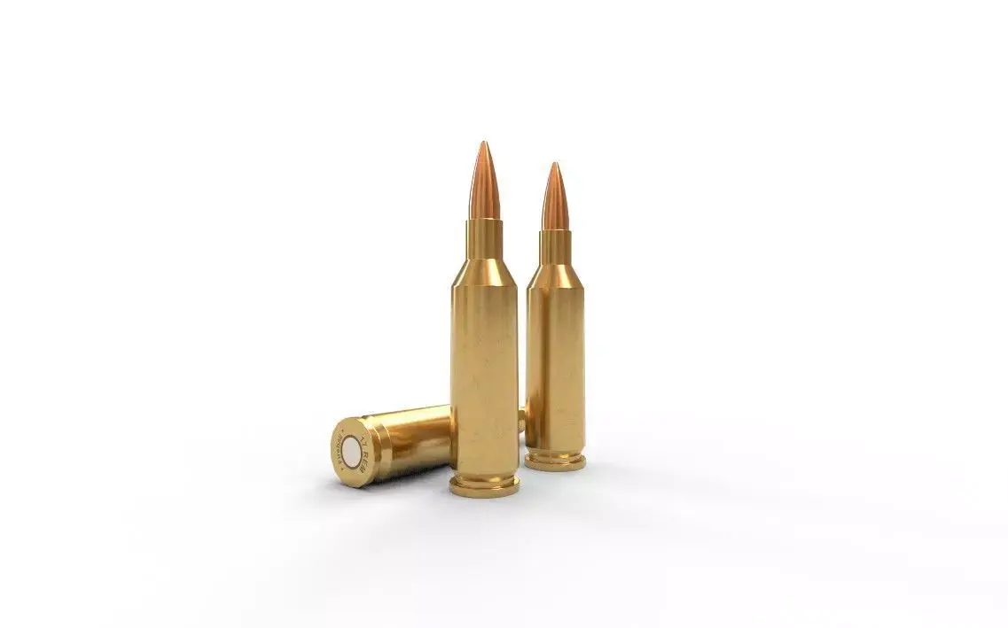 17 Remington Fireball  Ammo Low-poly 3D model