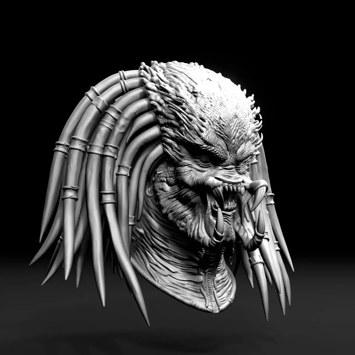 Yautja Predator Bust Ultra Realistic 3D Model 3D print model