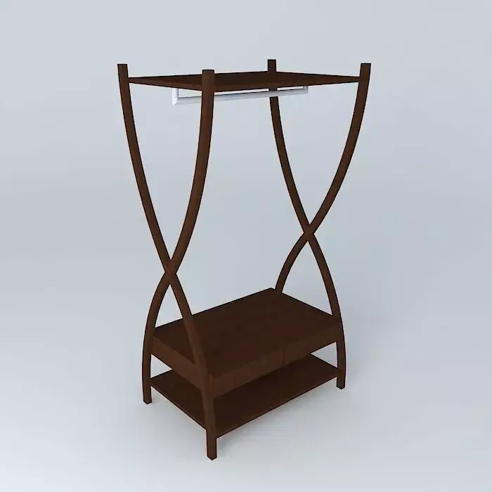 Rack of clothes and shoes Free 3D model