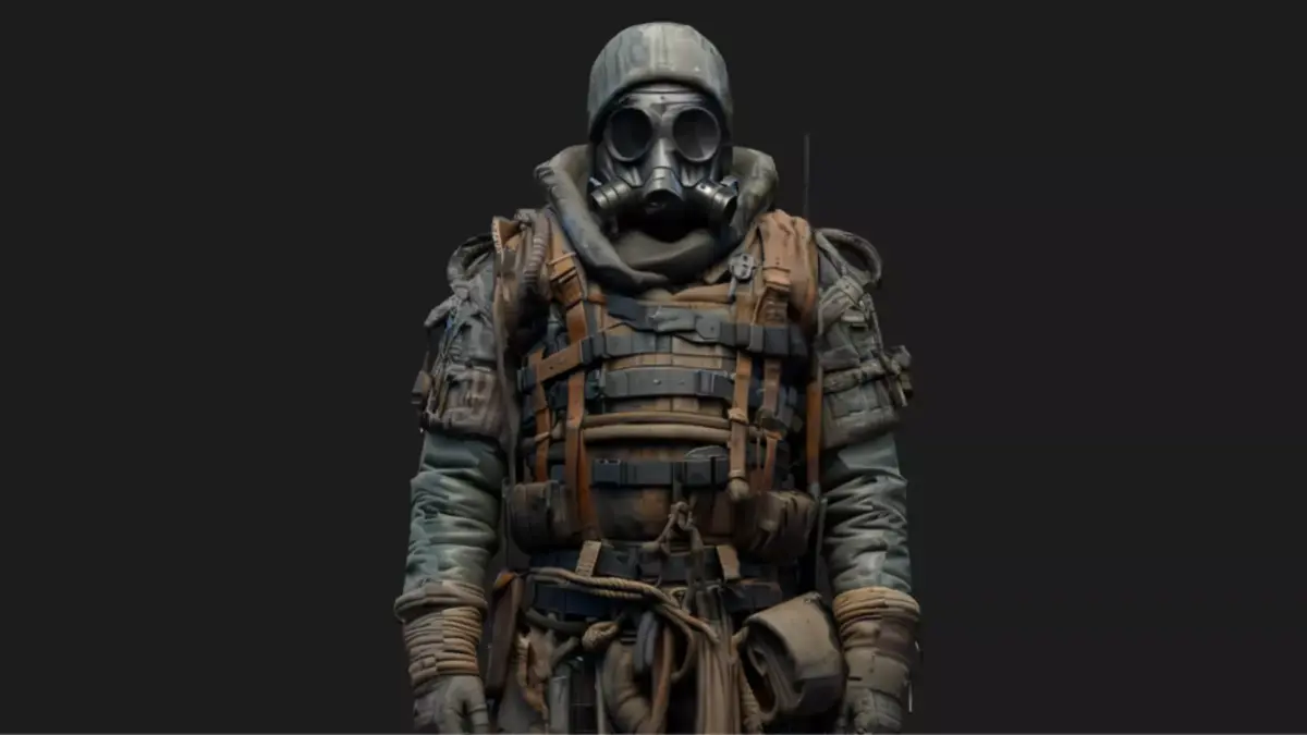 Dystopian Wasteland Scavenger Low-poly 3D model