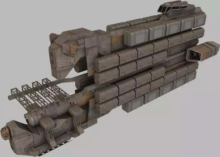Cargo Freighter Low-poly 3D model