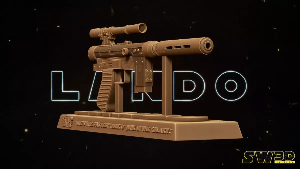 STAR WARS Lando Blaster Tested for 3D printing 3D print model purchase