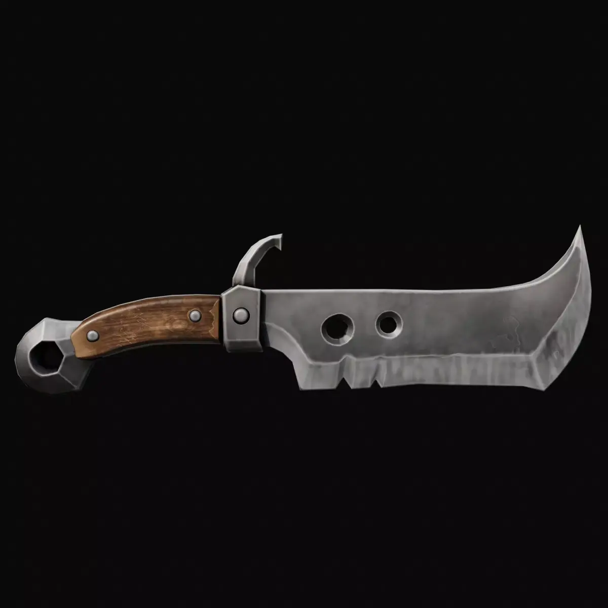 Stylized Knife Low-poly 3D model 4