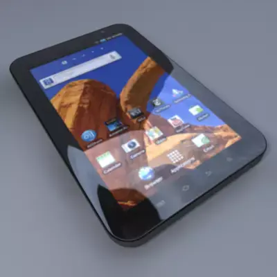 Samsung P1010 Galaxy Tab Wi-Fi  Low-poly 3D model