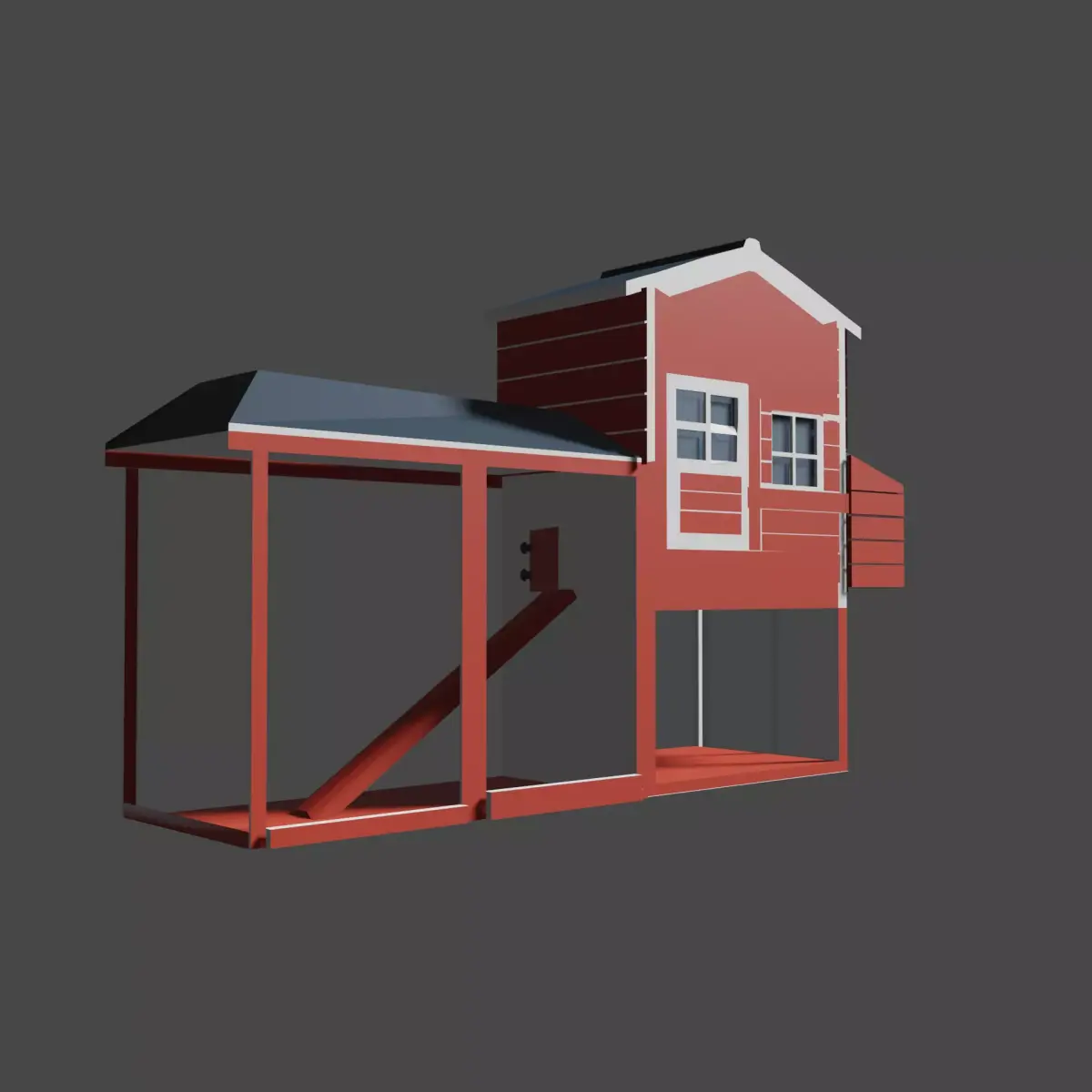 CHicken coop Low-poly 3D model order
