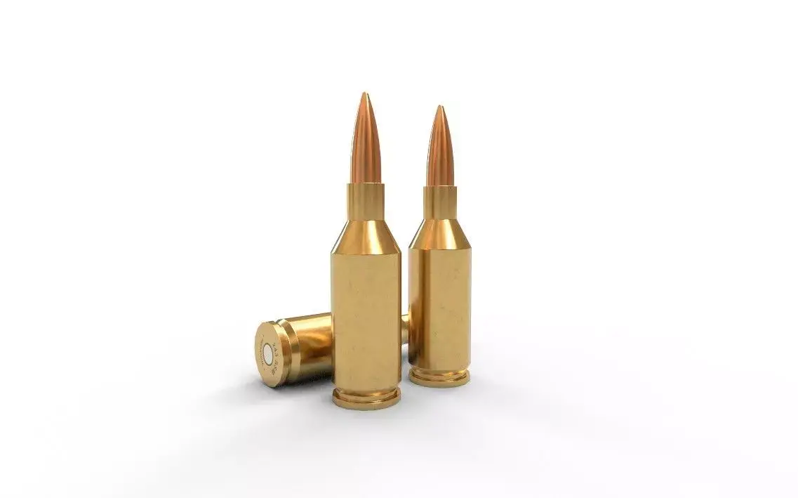 243 Winchester SSM Ammo Low-poly 3D model