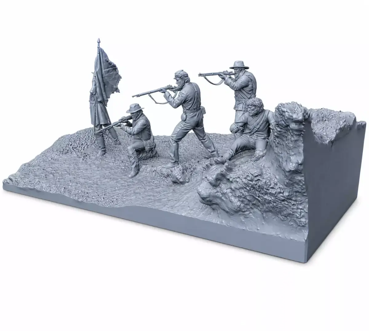 American Civil War Battle Diorama STL File for 3D Printing 3D print model