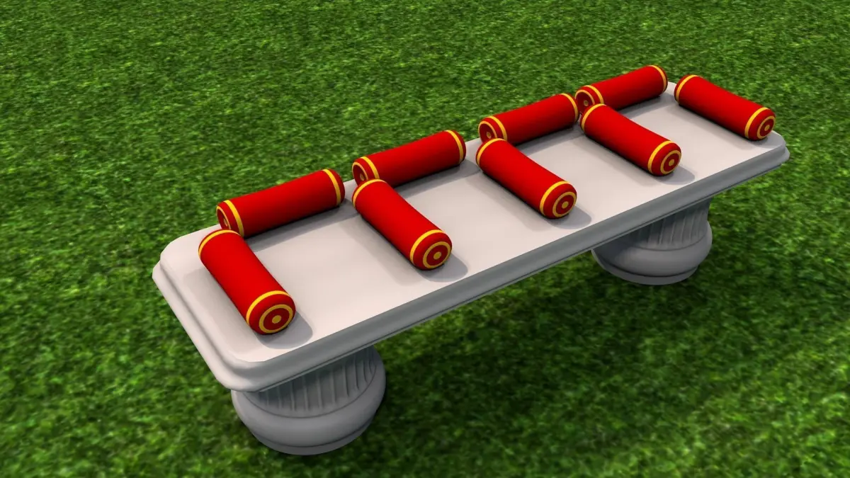 Marble Bench Free low-poly 3D model