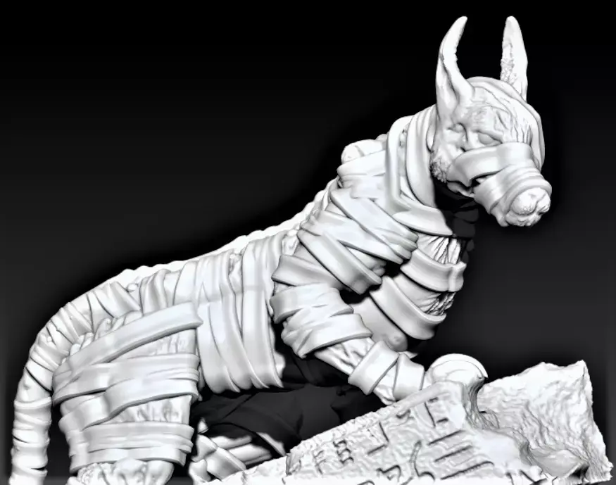 Mummy dog 3D print model