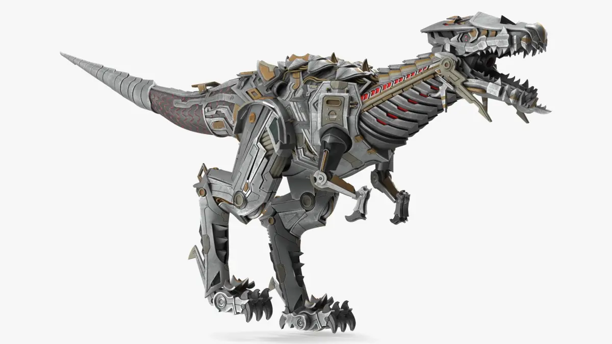 Robotic Dinosaur Rigged for Maya 3D model