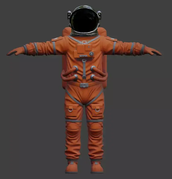 Realistic Astronaut Space Suit 3D model 2